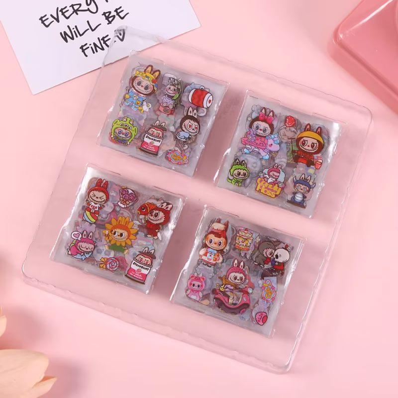 Chiikawa Stitch Anime 100/300 unidades elfo métricas de decoraciones de pegatinas transparentes para DIY en tazas, computadoras, patinetas y otros accesorios - Image 2