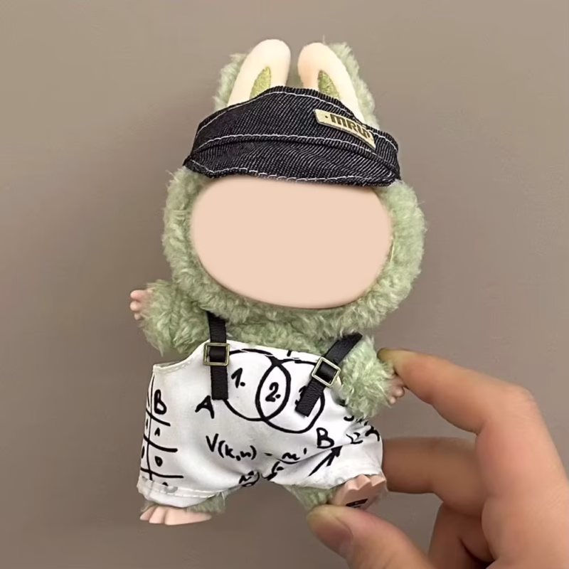 Muñeca Half-generation labubu elegante con atuendo más accesorios, atuendo de peluche, muñeca de 17 cm, ropa de colgante, y una pieza de T5P0 - Image 3
