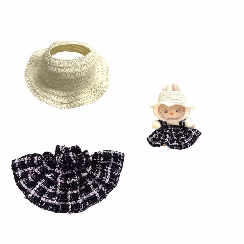 Set de vestido para Labubu V1/V2 17cm: atuendo de diseñador con componentes DIY, vestido mini para muñecas en miniatura y una idea de regalo inteligente - Image 4