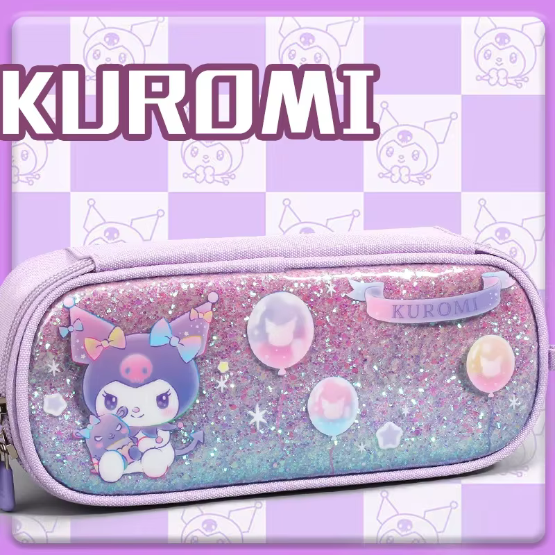Labubu Regalo maravilloso para estudiantes y niños. Estuche de lápices Sanrio Kuromi y luego Cinnamoroll y estuche de lápices Kitty Kawaii Glitter. Gran almacenamiento, útiles escolares y alimentación para niños