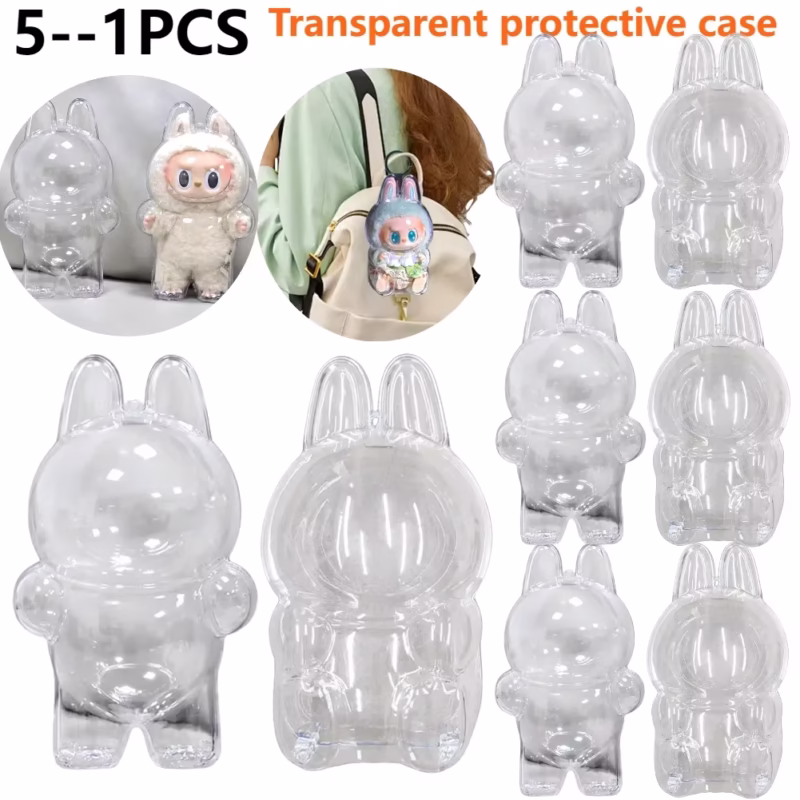 LABUBU Estuche Transparente Macaron con Scooter Eléctrico