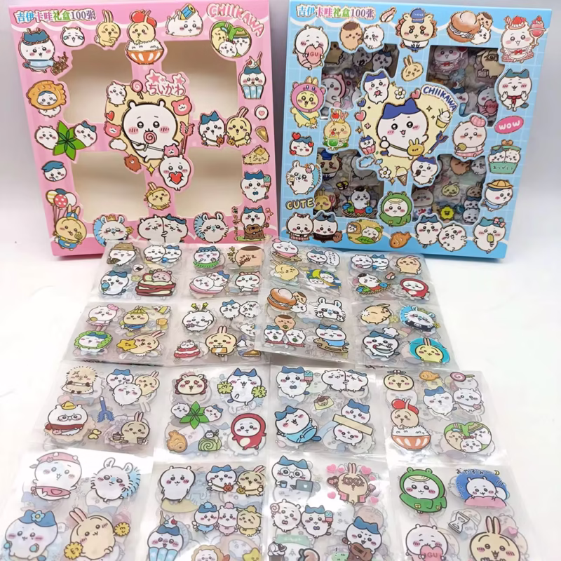 Cargados de encantos, stickers formados por 100 unidades que estéticamente encajan con la colección ‘Chiikawa Kawa’, son perfectos para personalizar cualquier anime o patineta - Image 2