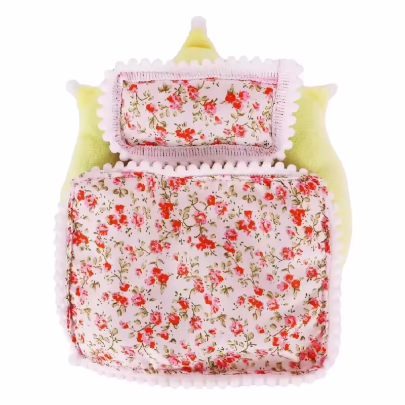 Conjunto de cama para muñecas Labubu con 2 cojines, una cama para la muñeca y un saco de dormir. Accesorios para muñecas BJD 1/12 Molly DOD YMY Obitsu11 - Image 4