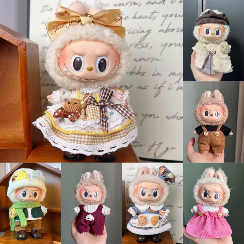 Nueva Mini vestimenta para muñeca, complementos para 17 cm, suéter Labubu, ropa, atuendo, complementos, obsequio.