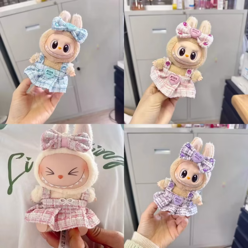 Preventa de Navidad y Año nuevo Popmart Bubble Mart. Set navideño de muñecas LABUBU universal, ropa y set de accesorios navideños de felpa - Image 3