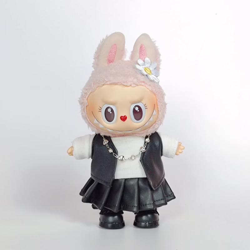 Conjunto de vestido elegante para muñecas de 17 cm con Labubu V1 V2, muñeca ídolo, impresionante atuendo inspirado en macarons con accesorios complementarios. - Image 2