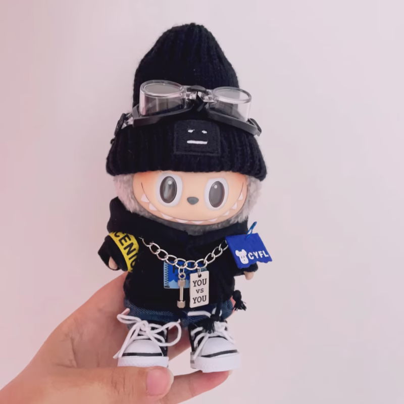 Ropa para muñecas Labubu 17cm II Idol celebrando el monstruo traje accesorios ropa DIY regalo para niños Capacidad de piloto niño - Image 2